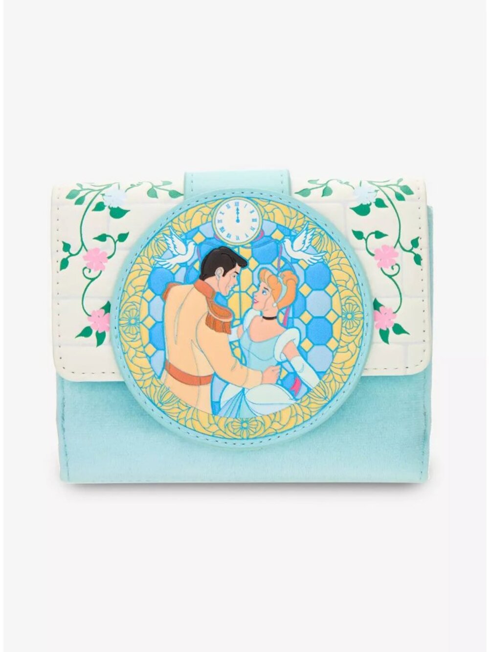 Loungefly Disney Cinderella Stained Glass Wallet Prince Charming Snap New